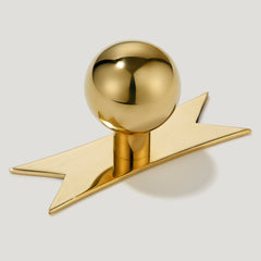 Plank Hardware Cabinetry ELIZA Ribbon Knob Backplate - Unlacquered Brass