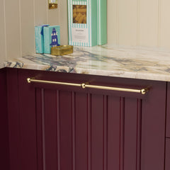 Plank Hardware Cabinetry ESBEN Heavyweight Handle - Unlacquered Brass