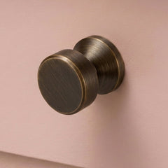 Plank Hardware Cabinetry FELIX Knob - Antique Brass