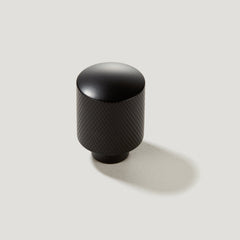 Plank Hardware Cabinetry FRANKLIN Knurled Button Knob - Black