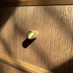 Plank Hardware Cabinetry FRANKLIN Knurled Button Knob - Brass