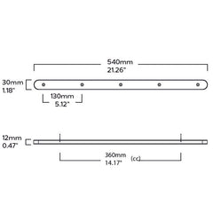 Plank Hardware Cabinetry GRADY Wooden Hook Backplate - Oak