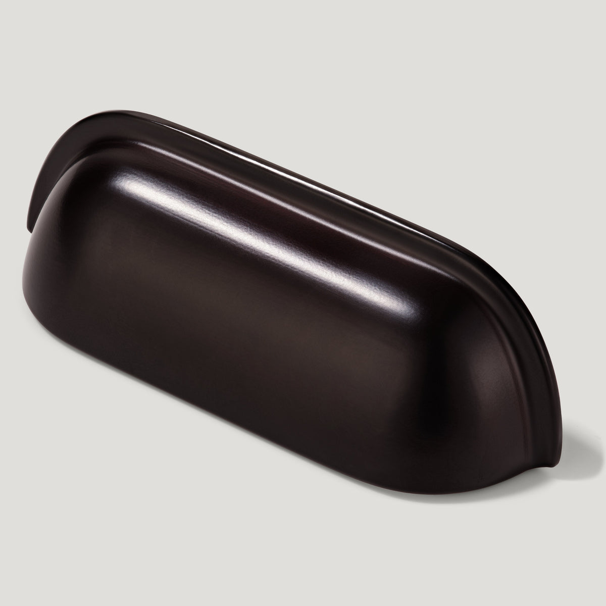 Plank Hardware Cabinetry 102mm (76mm CC) GRAYSON Cup Pull - Blackened Bronze