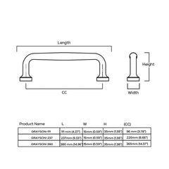 Plank Hardware Cabinetry GRAYSON Handle - Antique Brass