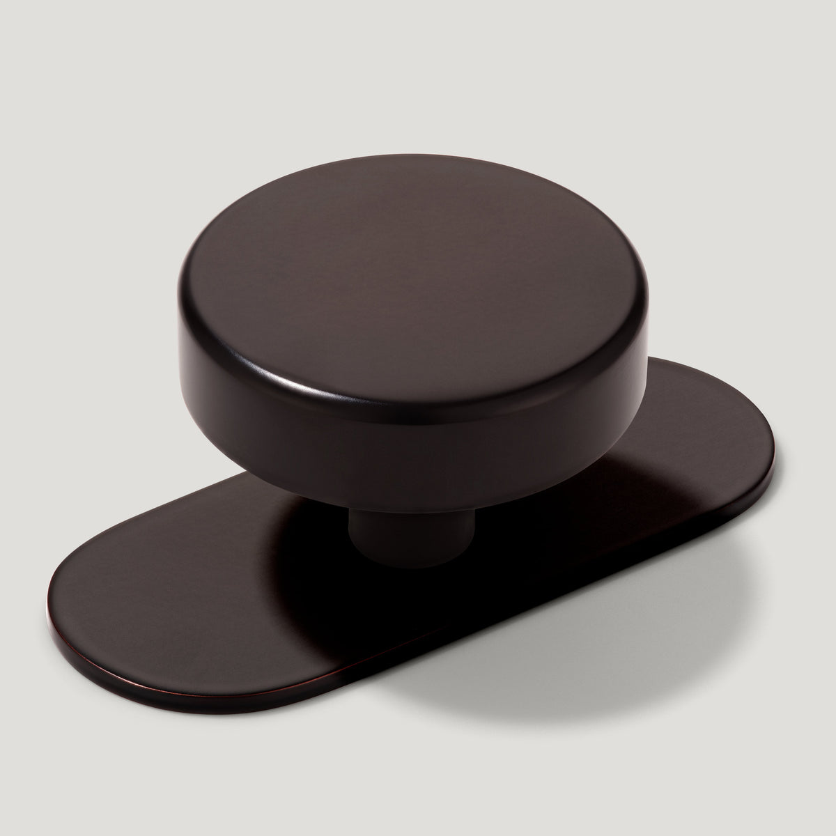 Plank Hardware Cabinetry Knob with Backplate GRAYSON Knob - Blackened Bronze