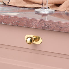 Plank Hardware Cabinetry HALLEY 25mm Knob - Unlacquered Brass
