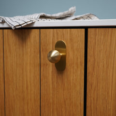 Plank Hardware Cabinetry HALLEY Sphere Knob - Brass