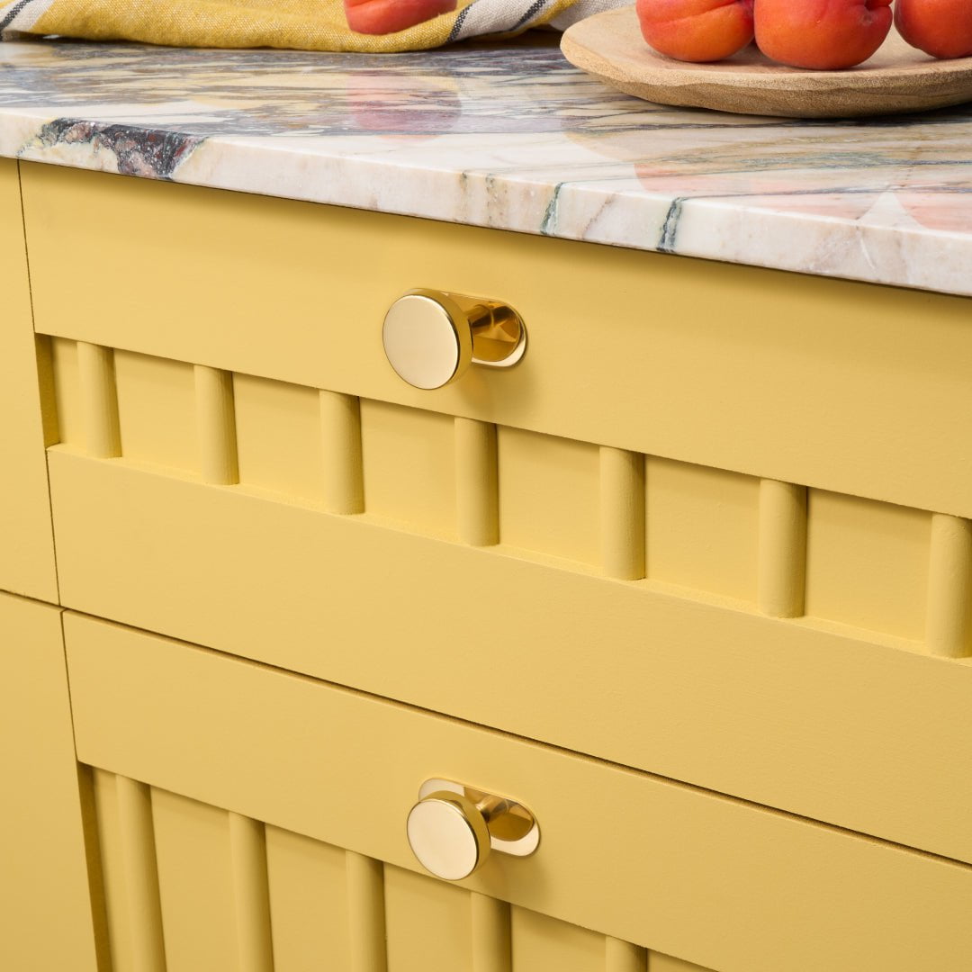 Plank Hardware Cabinetry HUDSON 36mm Knob - Unlacquered Brass