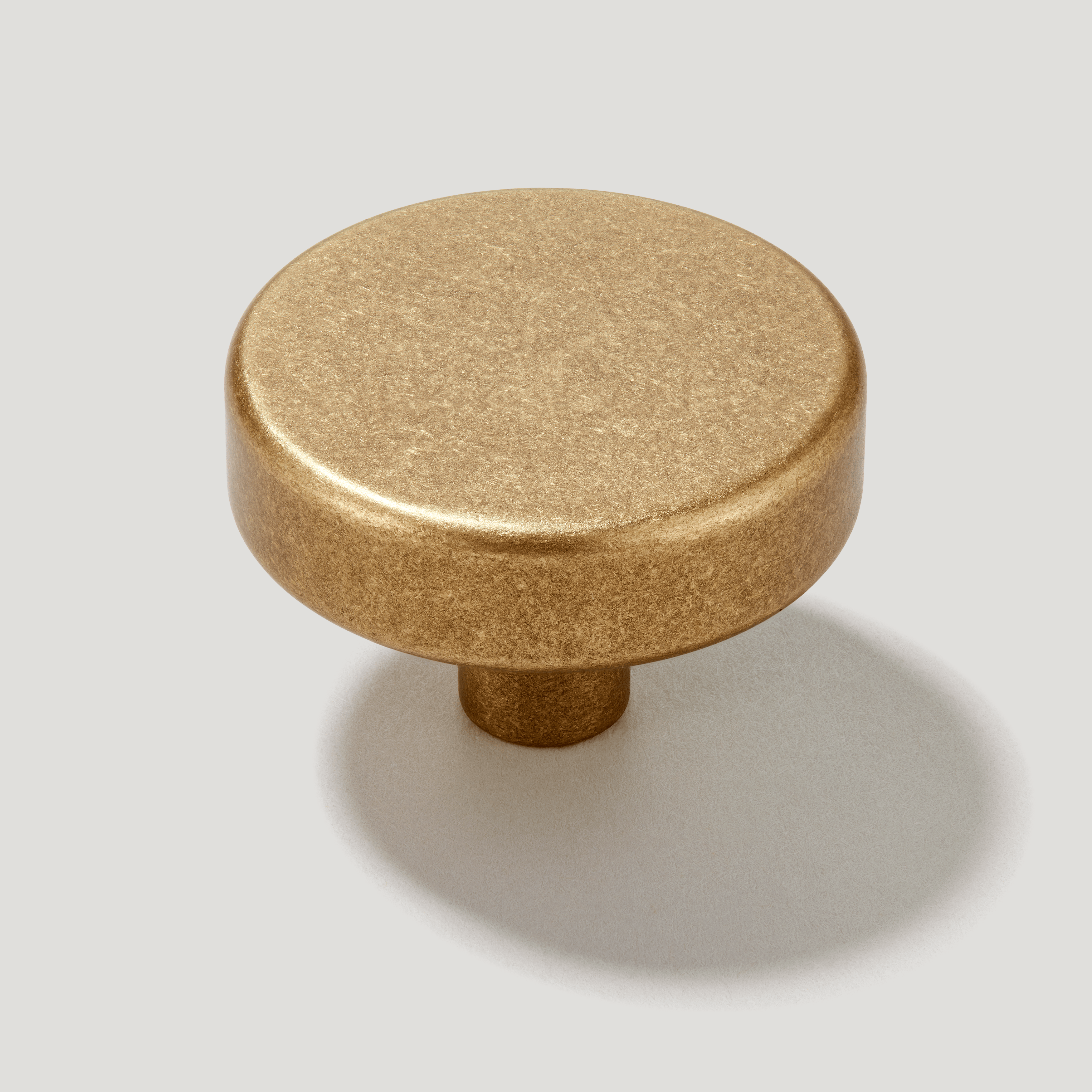 Plank Hardware Cabinetry HUDSON Shaker Knob - Aged Brass