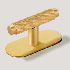 KEPLER Knurled Single T Handle - Brass