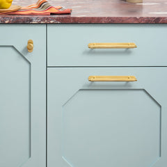 Plank Hardware Cabinetry KEPLER Knurled T-Bar Handle - Brass
