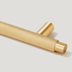 KEPLER Knurled T-Bar Handle - Brass