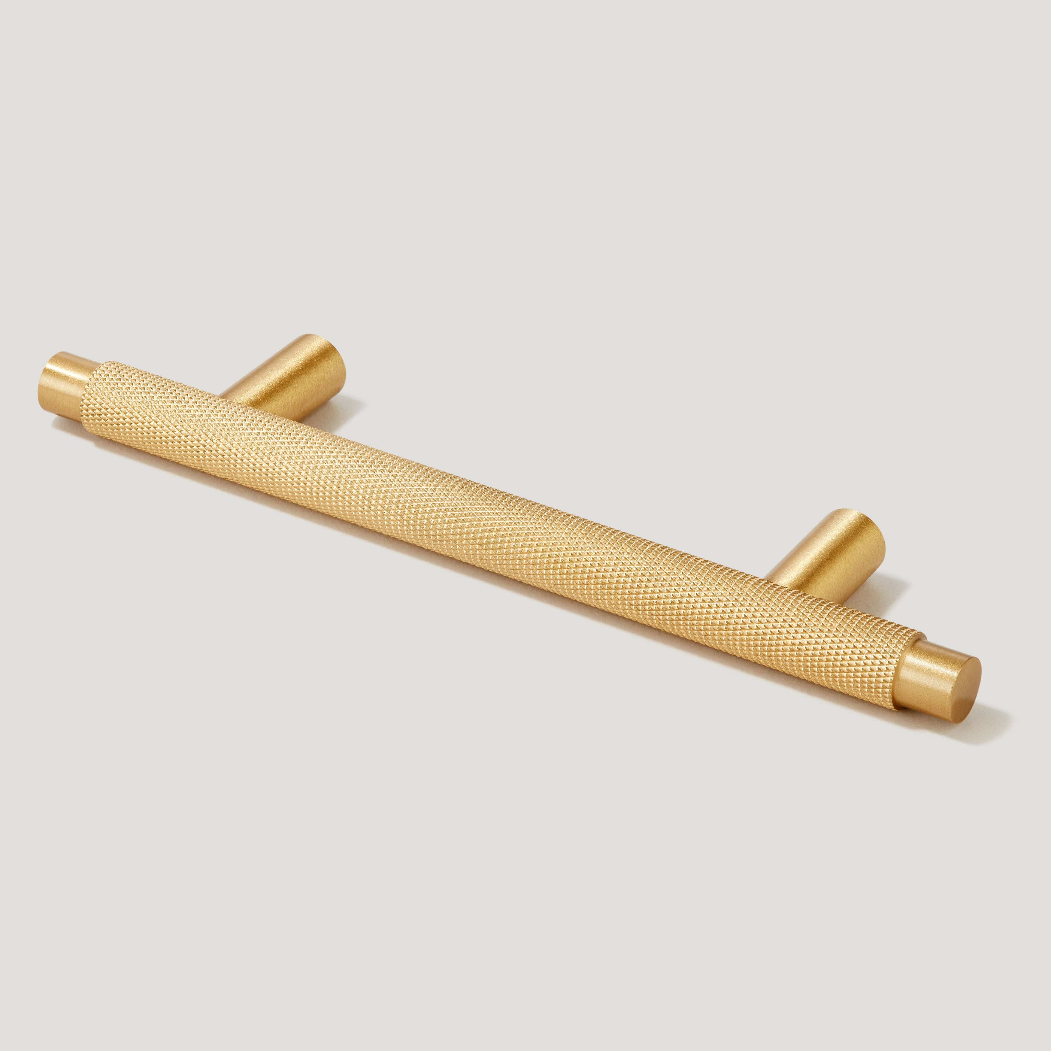 Plank Hardware Cabinetry KEPLER Knurled T-Bar Handle - Brass