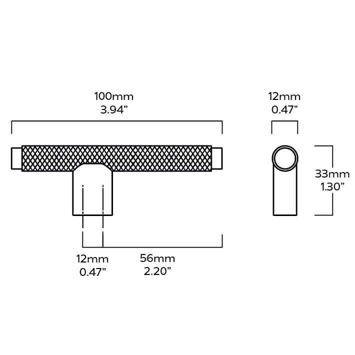 Plank Hardware Cabinetry KEPLER L-Bar Handle - Antique Brass
