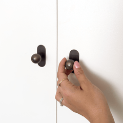 Plank Hardware Cabinetry KOJI Round Knob - Antique Brass