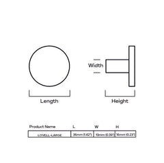 Plank Hardware Cabinetry LOVELL Circular Knob - Brass