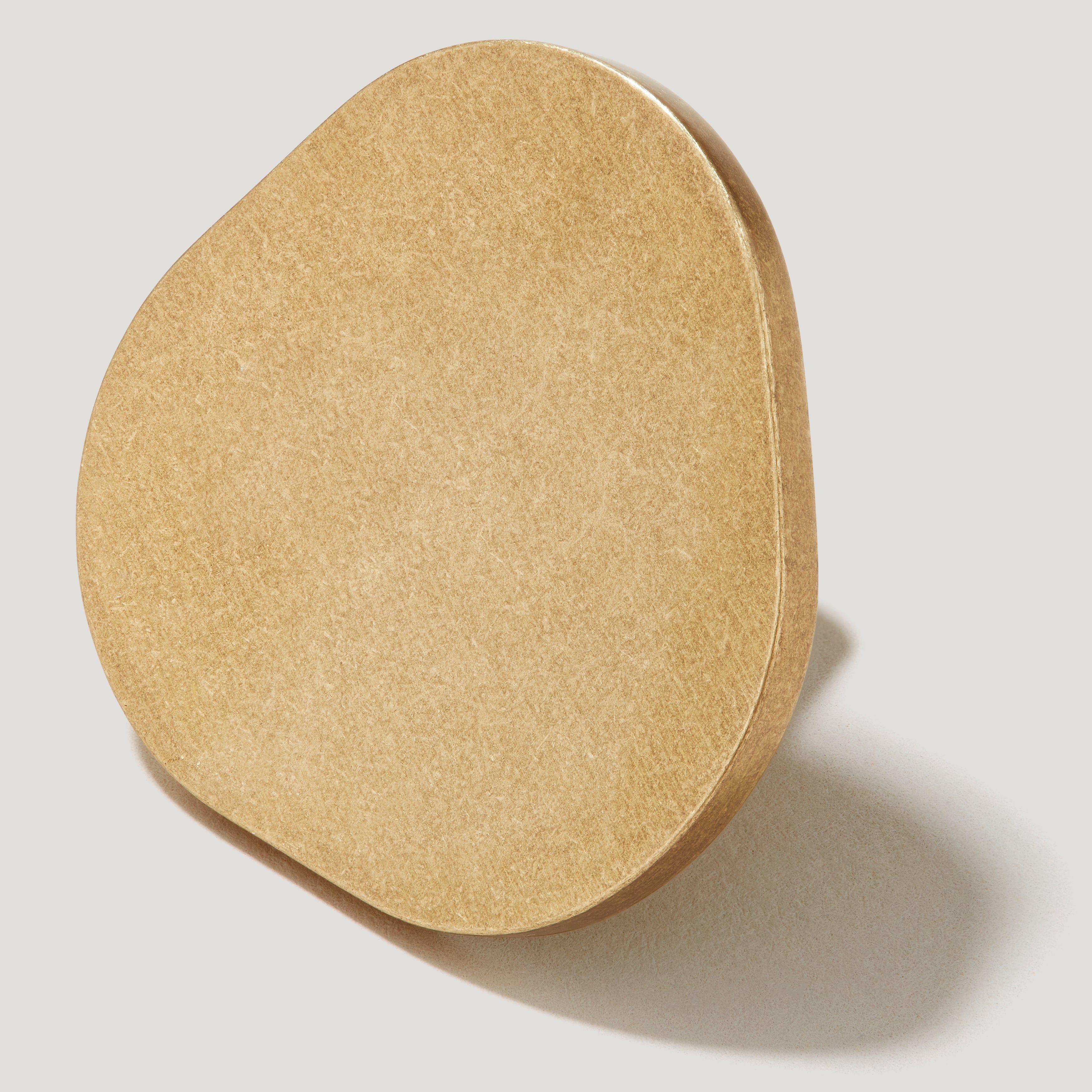 Plank Hardware Cabinetry PEBBLE Knob - Aged Brass