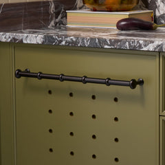 Plank Hardware Cabinetry 479mm (457mm CC) PEYTON Heavyweight Handle - Blackened Bronze