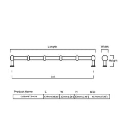 Plank Hardware Cabinetry PEYTON Heavyweight Handle - Polished Nickel