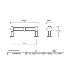 Plank Hardware Cabinetry PEYTON Traditional D Bar Handle - Blackened Bronze