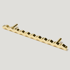 Plank Hardware Cabinetry 230mm (160mm CC) SQUIGGLE 230mm T Bar Handle - Unlacquered Brass