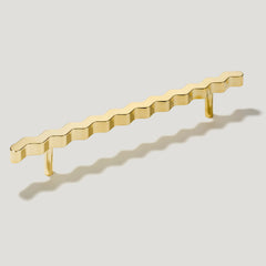 Plank Hardware Cabinetry 230mm (160mm CC) SQUIGGLE 230mm T Bar Handle - Unlacquered Brass