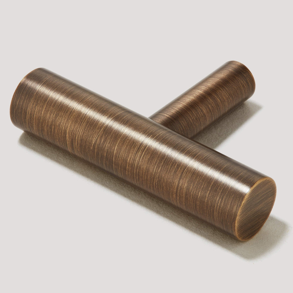 A&W Round T-Bar Cabinet Handles - Antique Brass - Cabinet Hardware from  Handles 4 Homes Ltd UK
