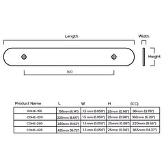 Plank Hardware Cabinetry WATT T-Bar Handle - Brass