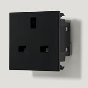 Plank Hardware Electric 1G 13A UK Socket Module - Black