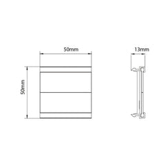 Plank Hardware Electric 1G Cable Tidy - Black