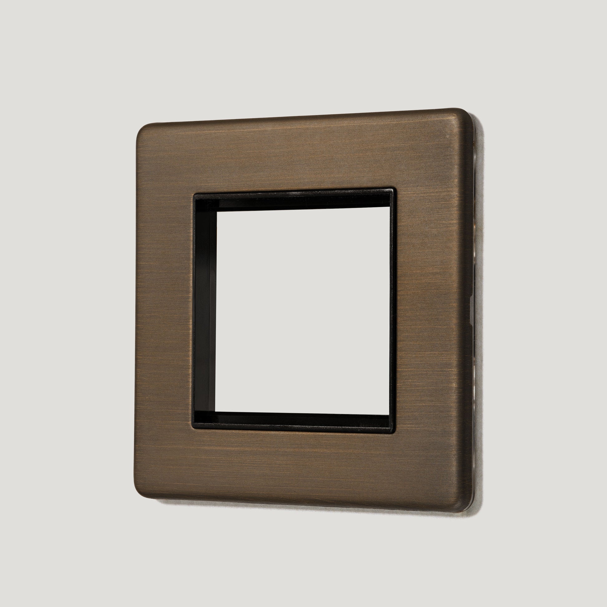 Plank Hardware Electric 1G Euro Plate - Antique Brass
