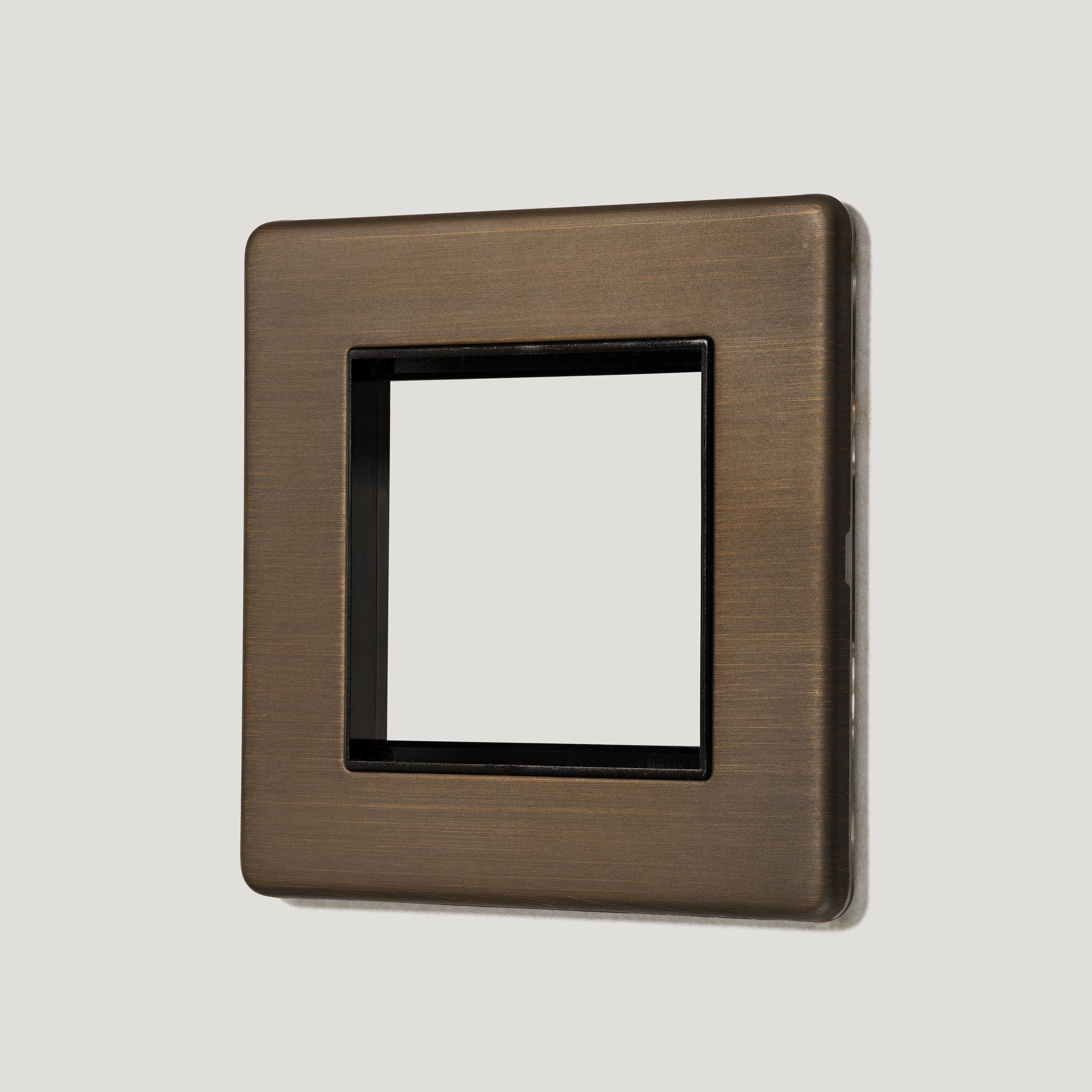 Plank Hardware Electric 1G Euro Plate - Antique Brass