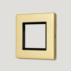 Plank Hardware Electric 1G Euro Plate - Brass