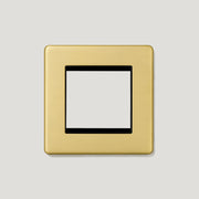 Plank Hardware Electric 1G Euro Plate - Brass