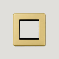 Plank Hardware Electric 1G Euro Plate - Brass
