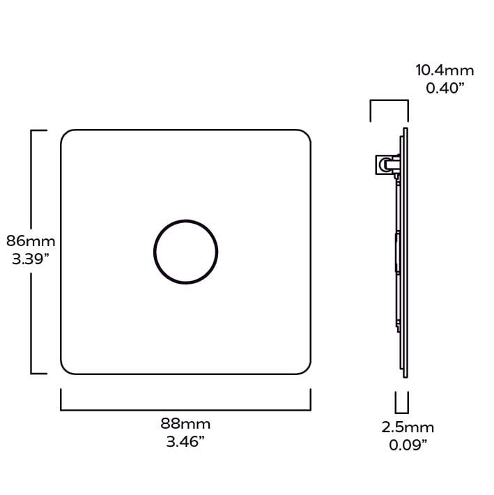 Plank Hardware Electric 1G Switch Plate - Brass
