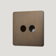 Plank Hardware Electric 2G Toggle / Mixed Plate - Antique Brass