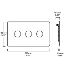 Plank Hardware Electric 3G Switch Plate - Primed Paintable