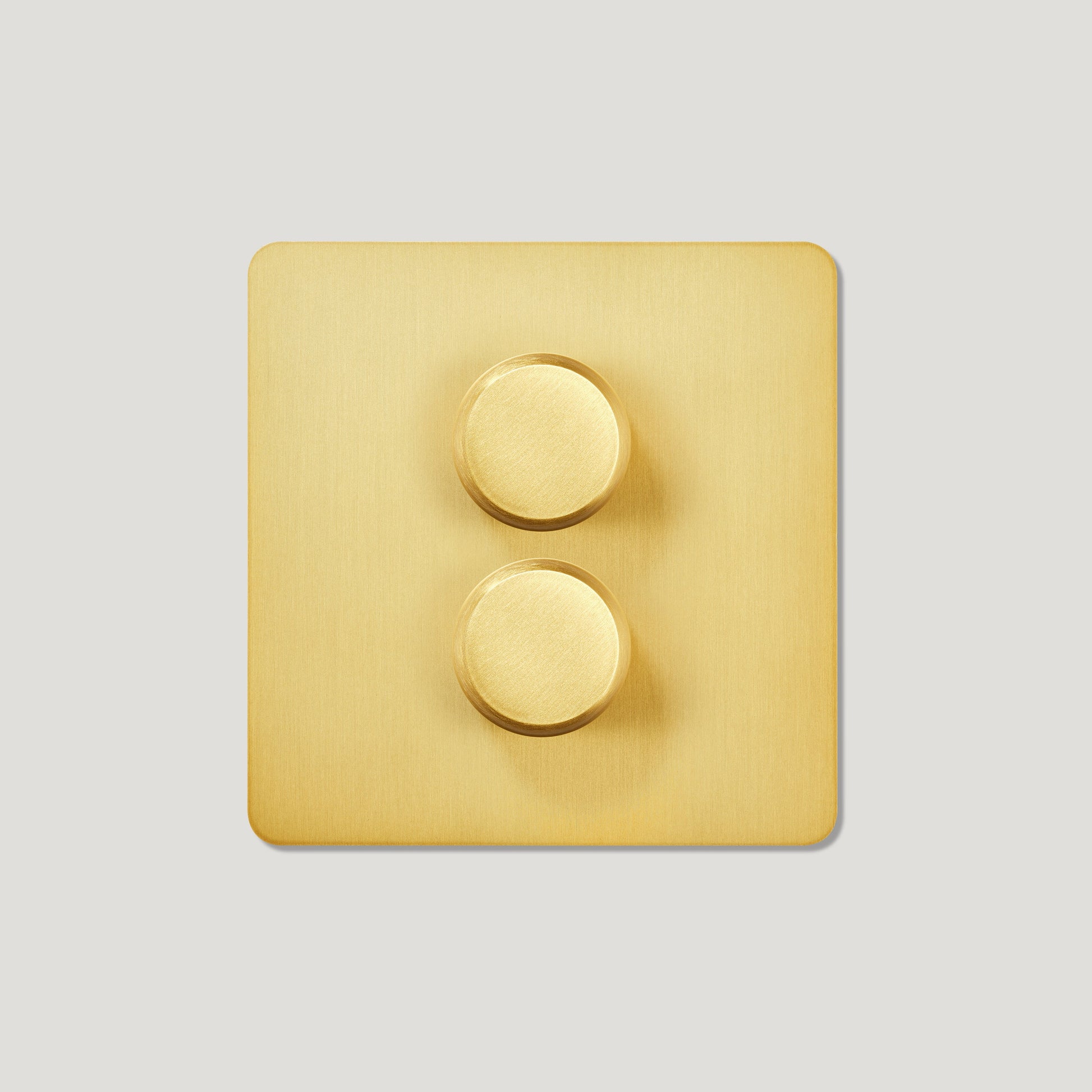 Plank Hardware Electric ALVA 2G Dimmer Switch - Brass