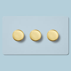 Plank Hardware Electric ALVA 3G Paintable Dimmer Switch - Brass