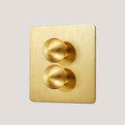 Plank Hardware Electric BOBBIN 2G Dimmer Switch - Brass