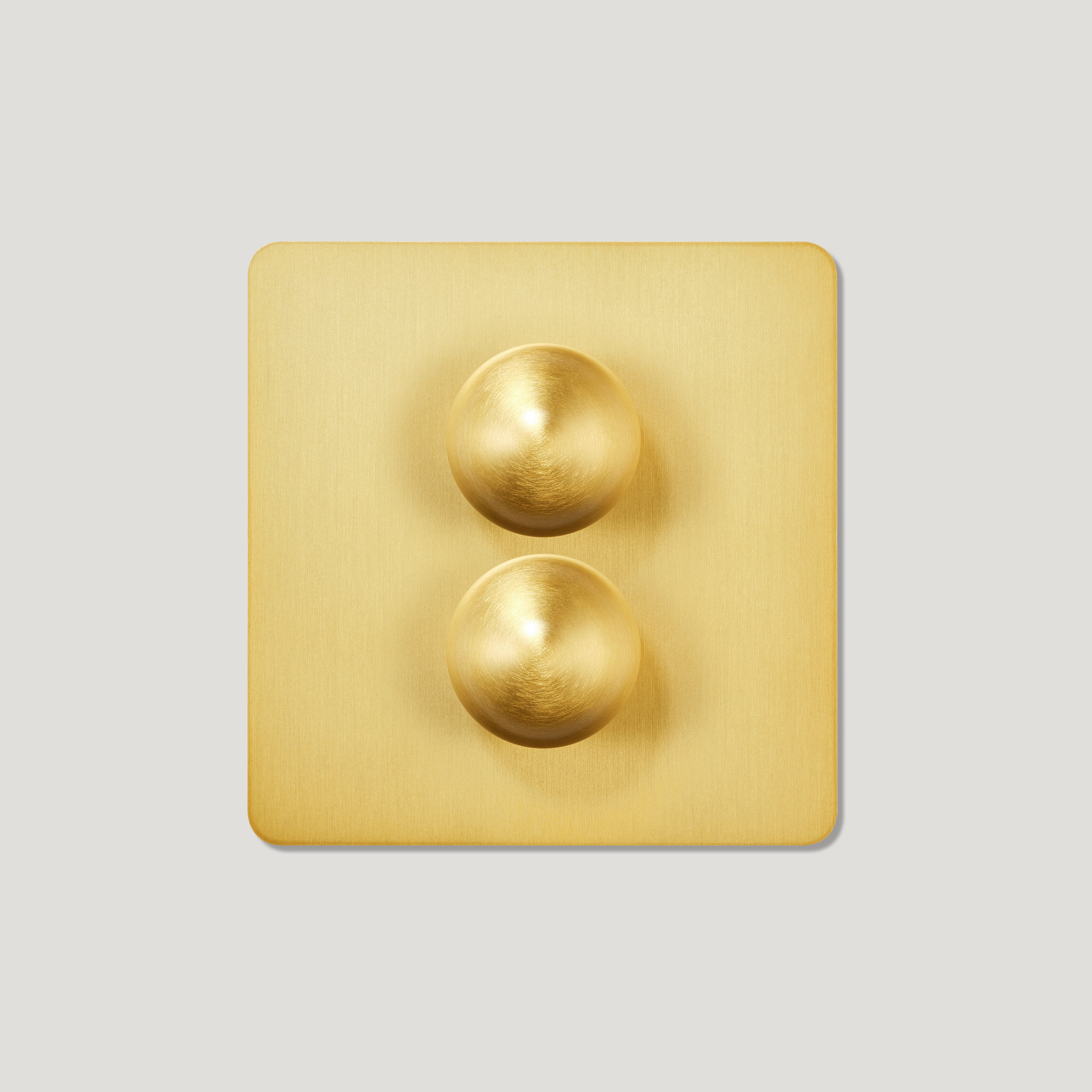 Plank Hardware Electric BOBBIN 2G Dimmer Switch - Brass