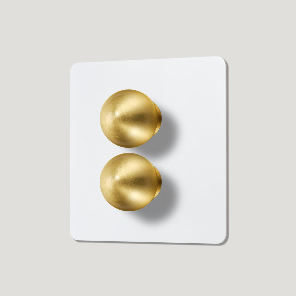 BOBBIN 2G Paintable Dimmer Switch - Brass