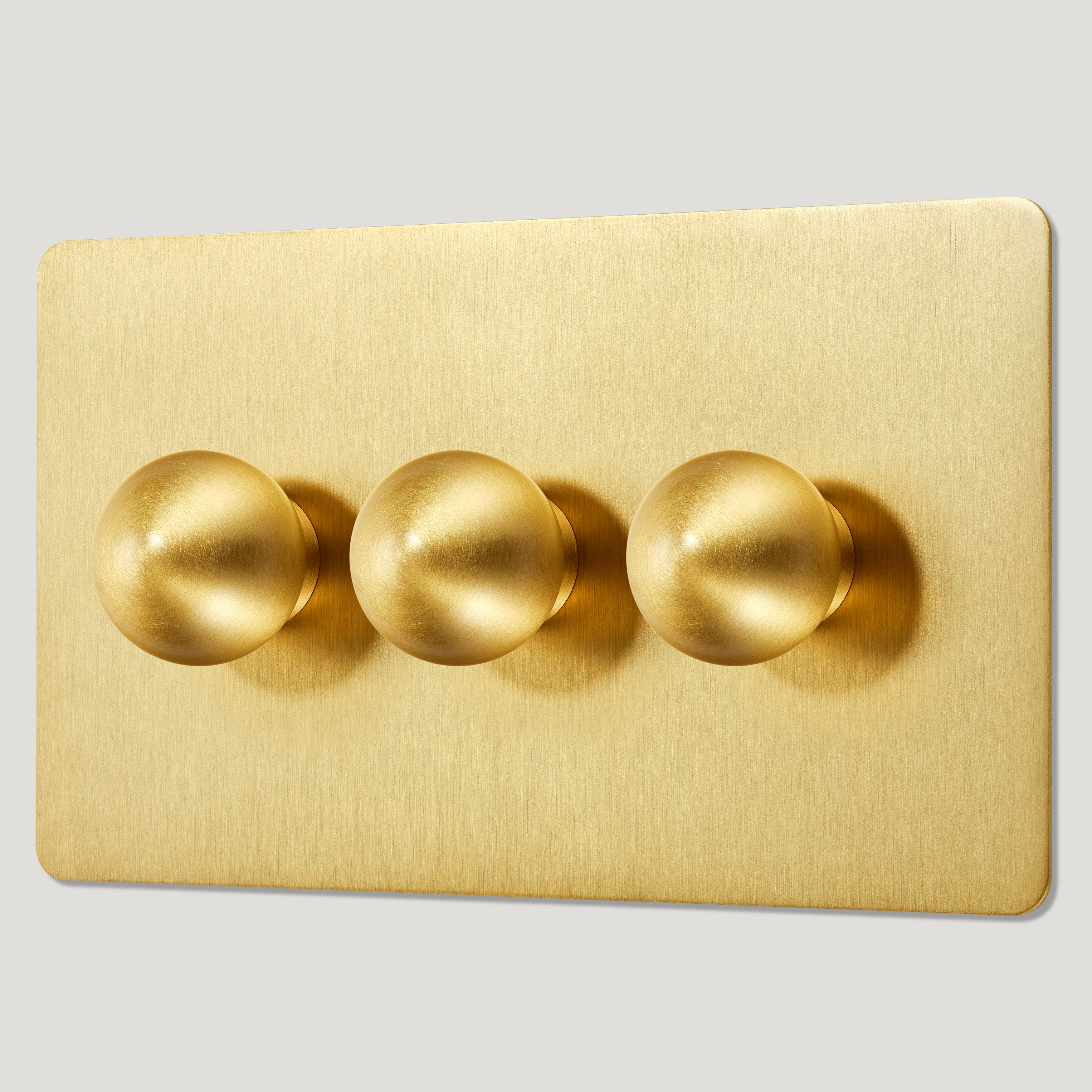 Plank Hardware Electric BOBBIN 3G Dimmer Switch - Brass