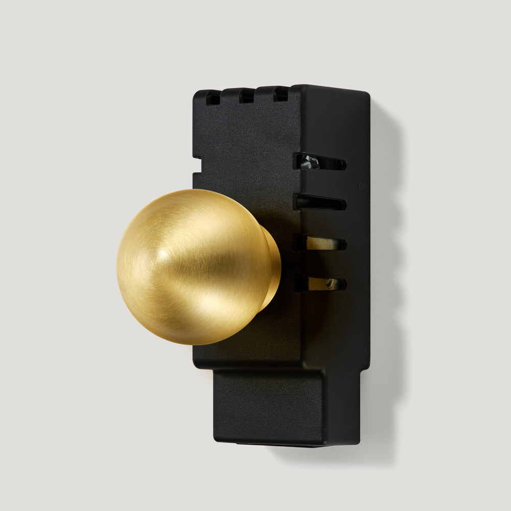 BOBBIN Round Dimmer Detail with Module - Brass