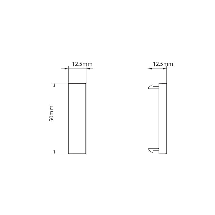 Plank Hardware Electric Half 1G Blank Insert - Black