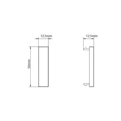 Plank Hardware Electric Half 1G Blank Insert - Black
