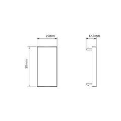Plank Hardware Electric Half 1G Blank Insert - Black