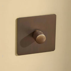 Plank Hardware Electric KEPLER 1G Knurled Dimmer Light Switch - Antique Brass