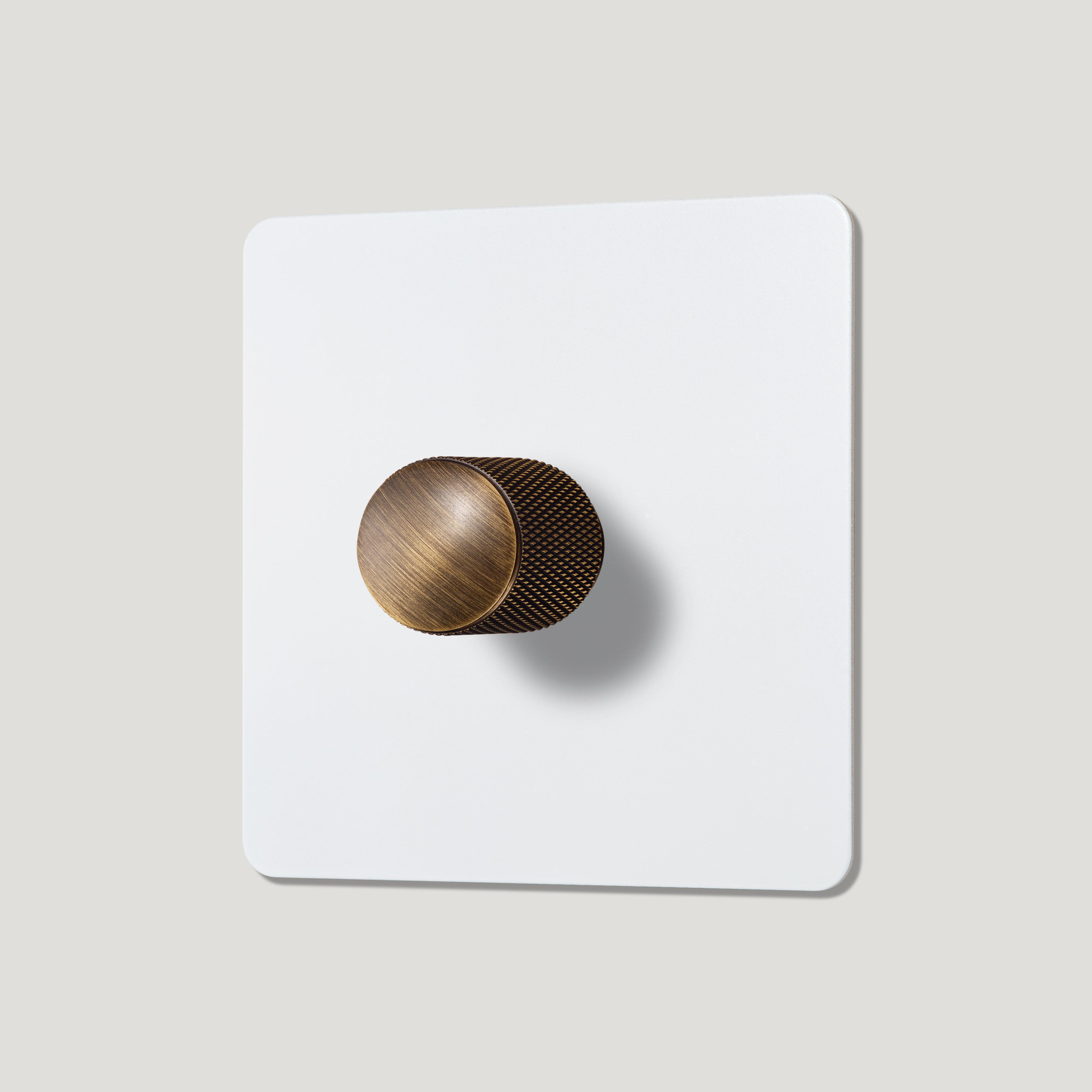 Plank Hardware Electric KEPLER 1G Paintable Dimmer Switch - Antique Brass